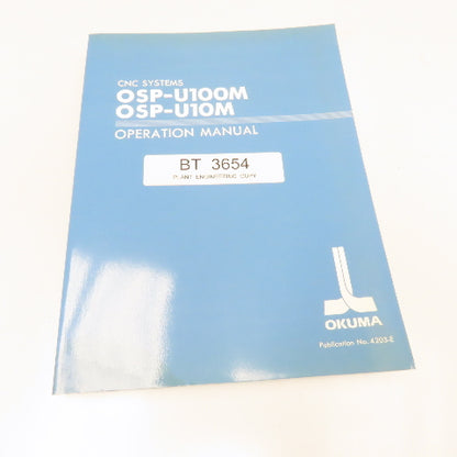 Okuma OSP-U100M OSP-U10M CNC Machining Center Operation Manual