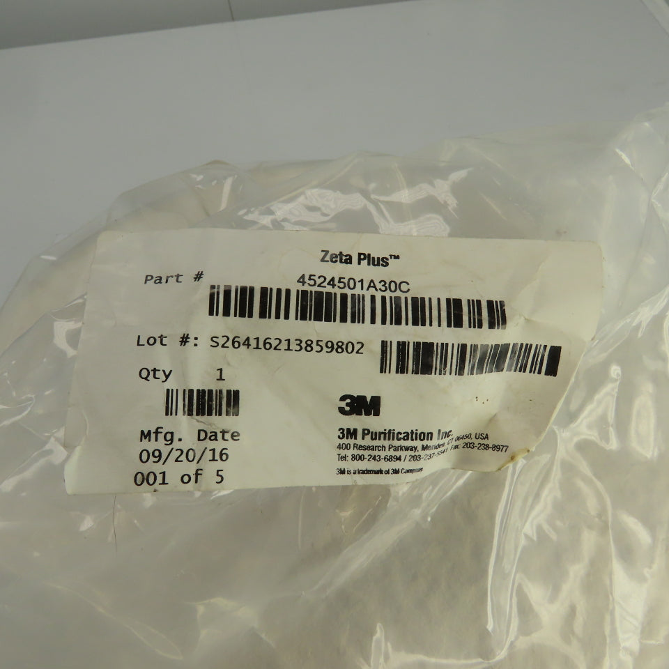 3M 4524501A30C Zeta Plus C Series Filter Cartridge 12" x 10-3/4" L 16 Cell