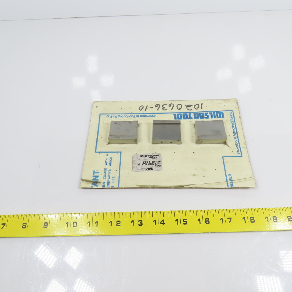 Wilson Tool 1020636-10 13439 3-1/2 Thick Cluster RT 1.500 x 0.375 Lot Of 3