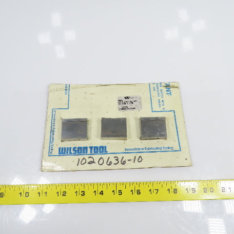 Wilson Tool 1020636-10 13439 3-1/2 Thick Cluster RT 1.500 x 0.375 Lot Of 3