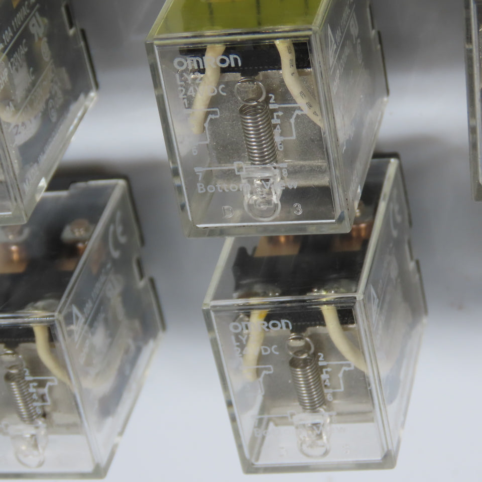 Omron LY2 24VDC General Purpose Relay 12A 1/2HP 8 Pin Lot Of 10