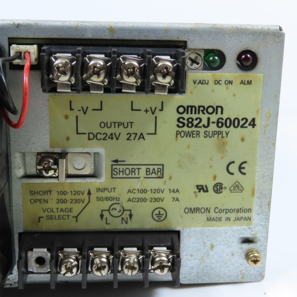 Omron S82J-60024 24V DC 27A Power Supply 100-230V 7-14A Input