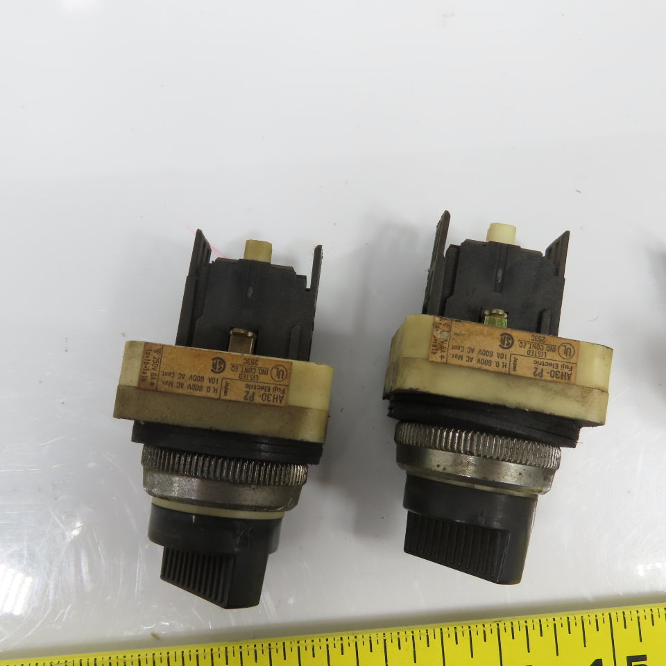 Fuji AH30-P2 2 Position Selector Switches 600V Lot Of 4