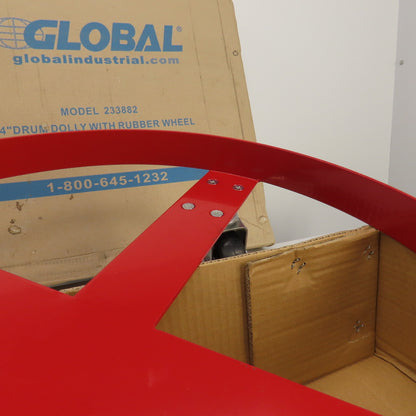 Global Industries 233882 24" Steel Drum Dolly 600LBS Capacity W/Rubber Casters