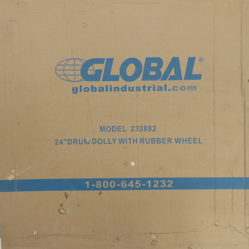 Global Industries 233882 24" Steel Drum Dolly 600LBS Capacity W/Rubber Casters