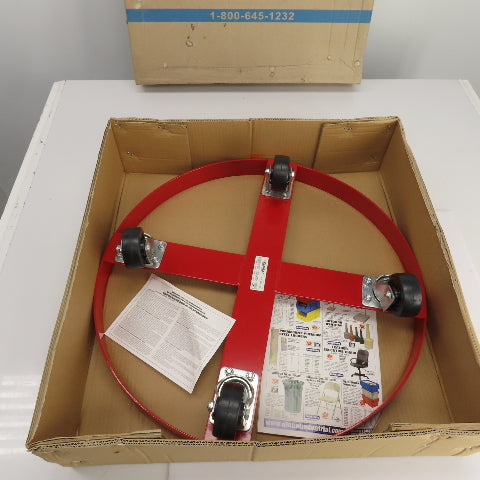 Global Industries 233882 24" Steel Drum Dolly 600LBS Capacity W/Rubber Casters