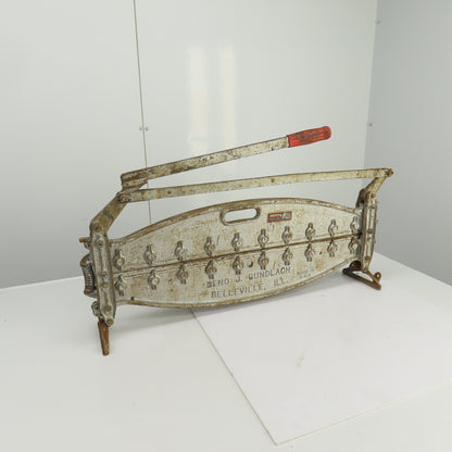 Beno J. Gundlach 20 A 19 A Cast Iron Vintage Siding Cutter 26" Cut USA Made
