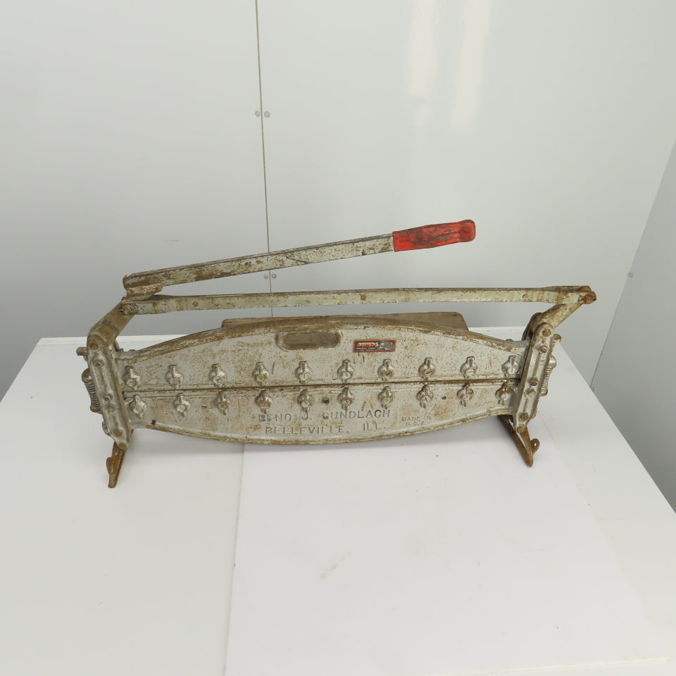 Beno J. Gundlach 20 A 19 A Cast Iron Vintage Siding Cutter 26" Cut USA Made
