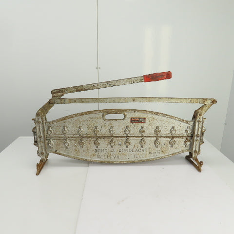Beno J. Gundlach 20 A 19 A Cast Iron Vintage Siding Cutter 26" Cut USA Made