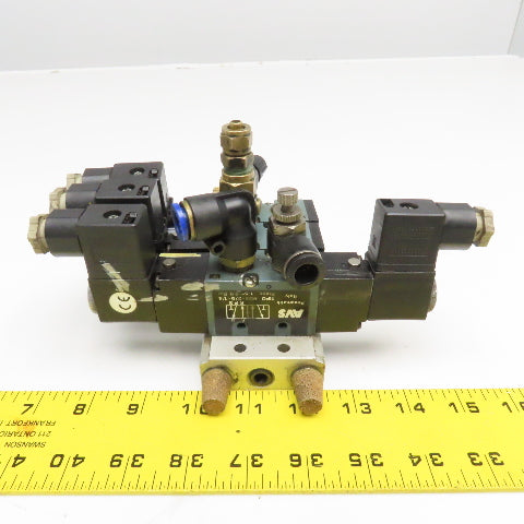 AVS M22-2/5-1/4 2 Way Pneumatic Valve Bank 1/4" NPT 110V Coil