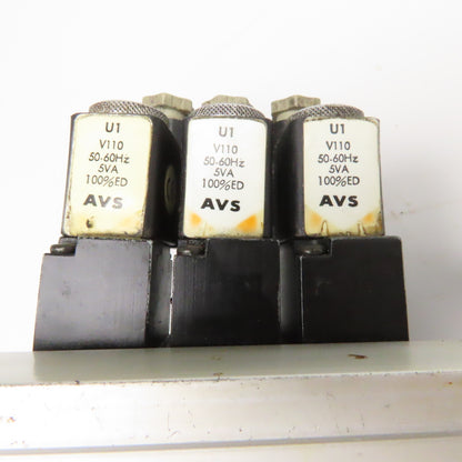 AVS M22-2/5-1/4 2 Way Pneumatic Valve Bank 1/4" NPT 110V Coil