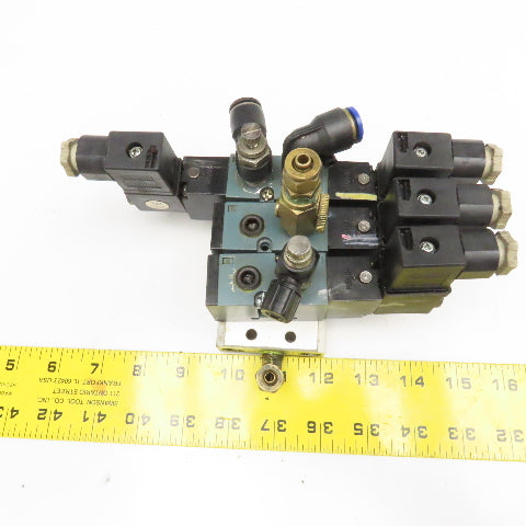AVS M22-2/5-1/4 2 Way Pneumatic Valve Bank 1/4" NPT 110V Coil