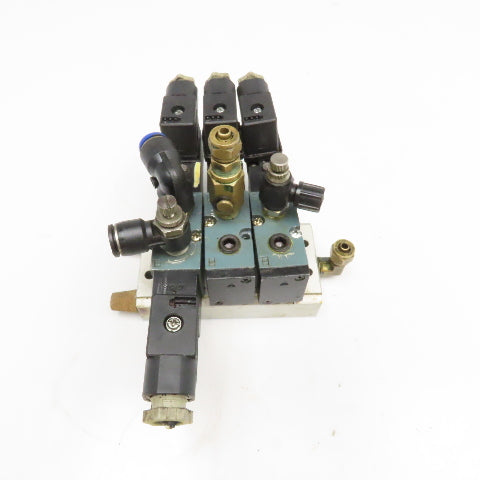 AVS M22-2/5-1/4 2 Way Pneumatic Valve Bank 1/4" NPT 110V Coil