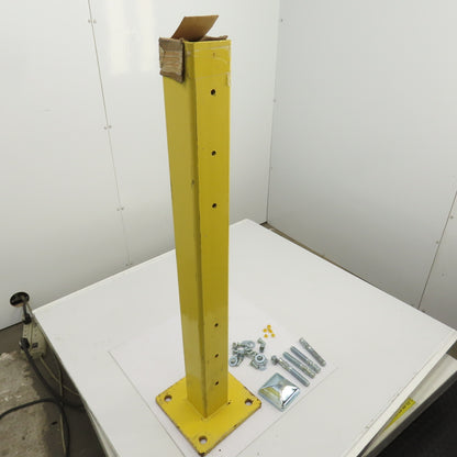Single Column Steel Bolt-Down Safety Post For Guard Rail 42-3/4" OAH W/Hardware