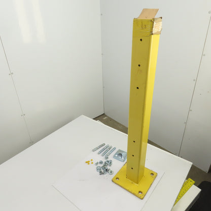 Single Column Steel Bolt-Down Safety Post For Guard Rail 42-3/4" OAH W/Hardware