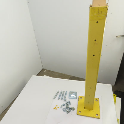 Single Column Steel Bolt-Down Safety Post For Guard Rail 42-3/4" OAH W/Hardware