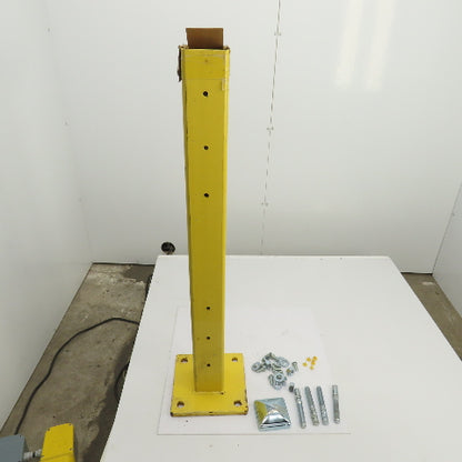Single Column Steel Bolt-Down Safety Post For Guard Rail 42-3/4" OAH W/Hardware