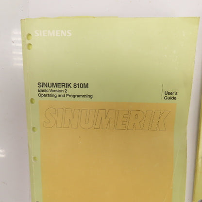 Siemens Sinumerik 810 810M Operating & Programming Manual W/Instr. Manual Lot/2