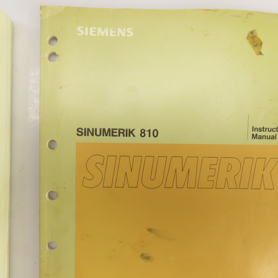 Siemens Sinumerik 810 810M Operating & Programming Manual W/Instr. Manual Lot/2