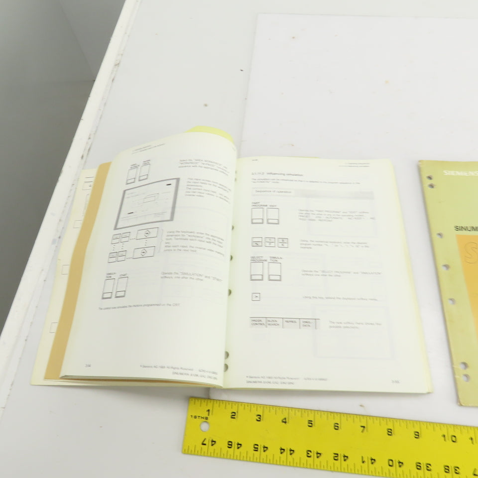 Siemens Sinumerik 810 810M Operating & Programming Manual W/Instr. Manual Lot/2