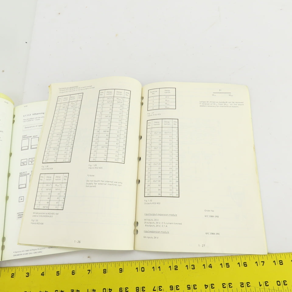 Siemens Sinumerik 810 810M Operating & Programming Manual W/Instr. Manual Lot/2