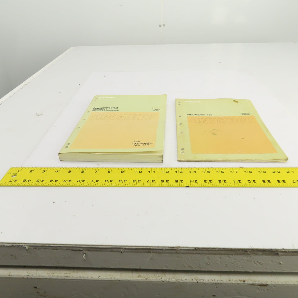 Siemens Sinumerik 810 810M Operating & Programming Manual W/Instr. Manual Lot/2