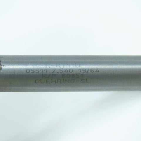 Guehring 05511 7.540 19/64" Carbide Drill Bit Coolant Thru 140° Point