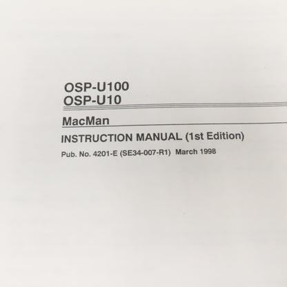 Okuma OSP-U100 OSP-U10 4201-E Instruction Manual MacMan
