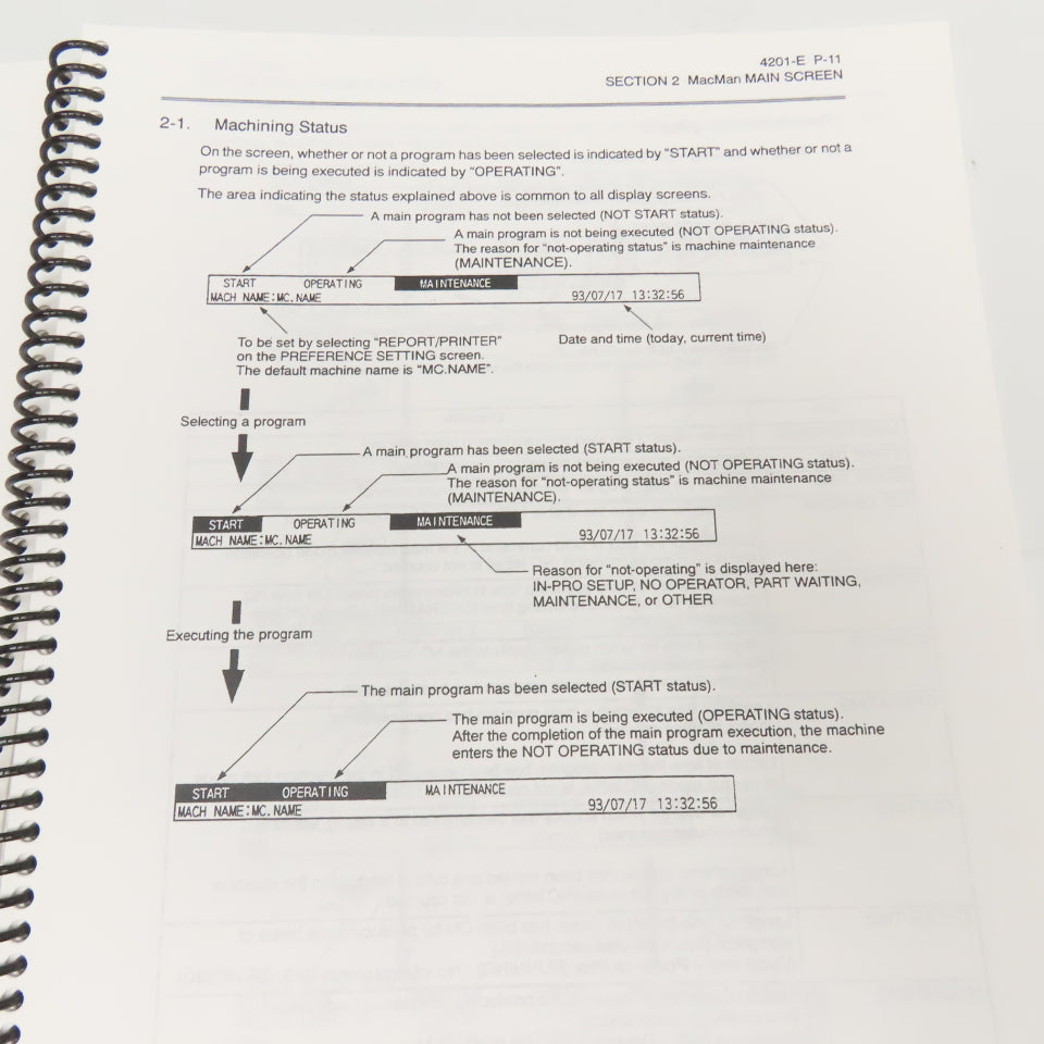 Okuma OSP-U100 OSP-U10 4201-E Instruction Manual MacMan