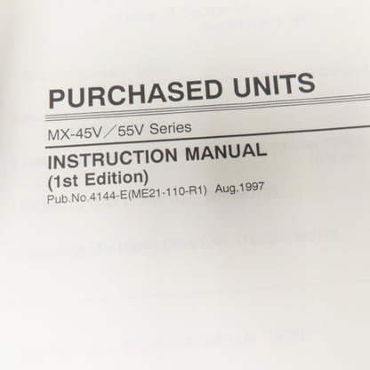 Okuma MX-45V/55V 4144-E Purchased Units Instruction Manual