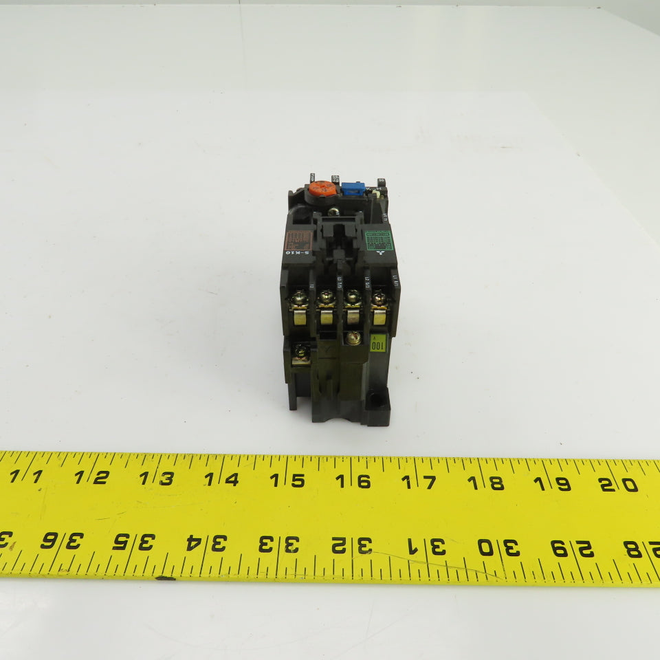 Mitsubishi S-K10 11A 220-550V Starter 100V Coil W/Overload TH-K12AB 1.7-2.5A