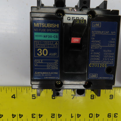 Mitsubishi NF30-CS 30A Non-Fused Circuit Breaker 500V Lot Of 3