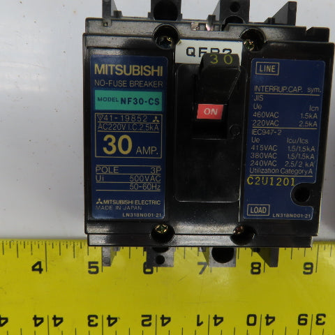Mitsubishi NF30-CS 30A Non-Fused Circuit Breaker 500V Lot Of 3