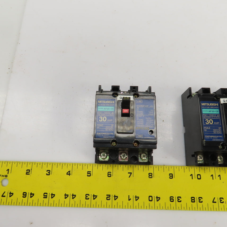 Mitsubishi NF30-CS 30A Non-Fused Circuit Breaker 500V Lot Of 3