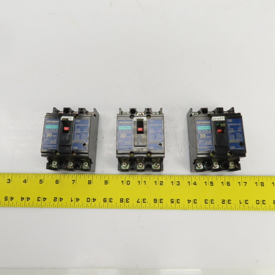 Mitsubishi NF30-CS 30A Non-Fused Circuit Breaker 500V Lot Of 3