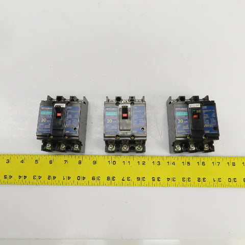 Mitsubishi NF30-CS 30A Non-Fused Circuit Breaker 500V Lot Of 3