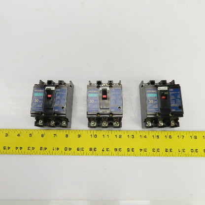 Mitsubishi NF30-CS 30A Non-Fused Circuit Breaker 500V Lot Of 3