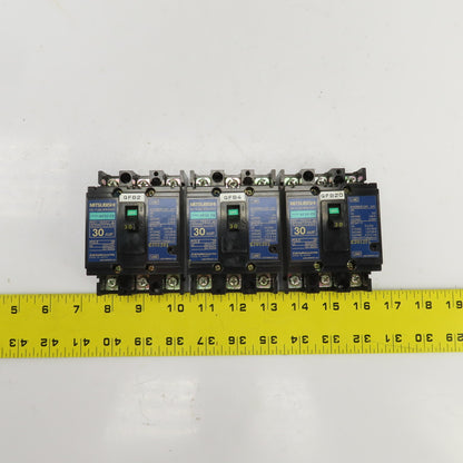 Mitsubishi NF30-CS 30A Non-Fused Circuit Breaker 500V Lot Of 3