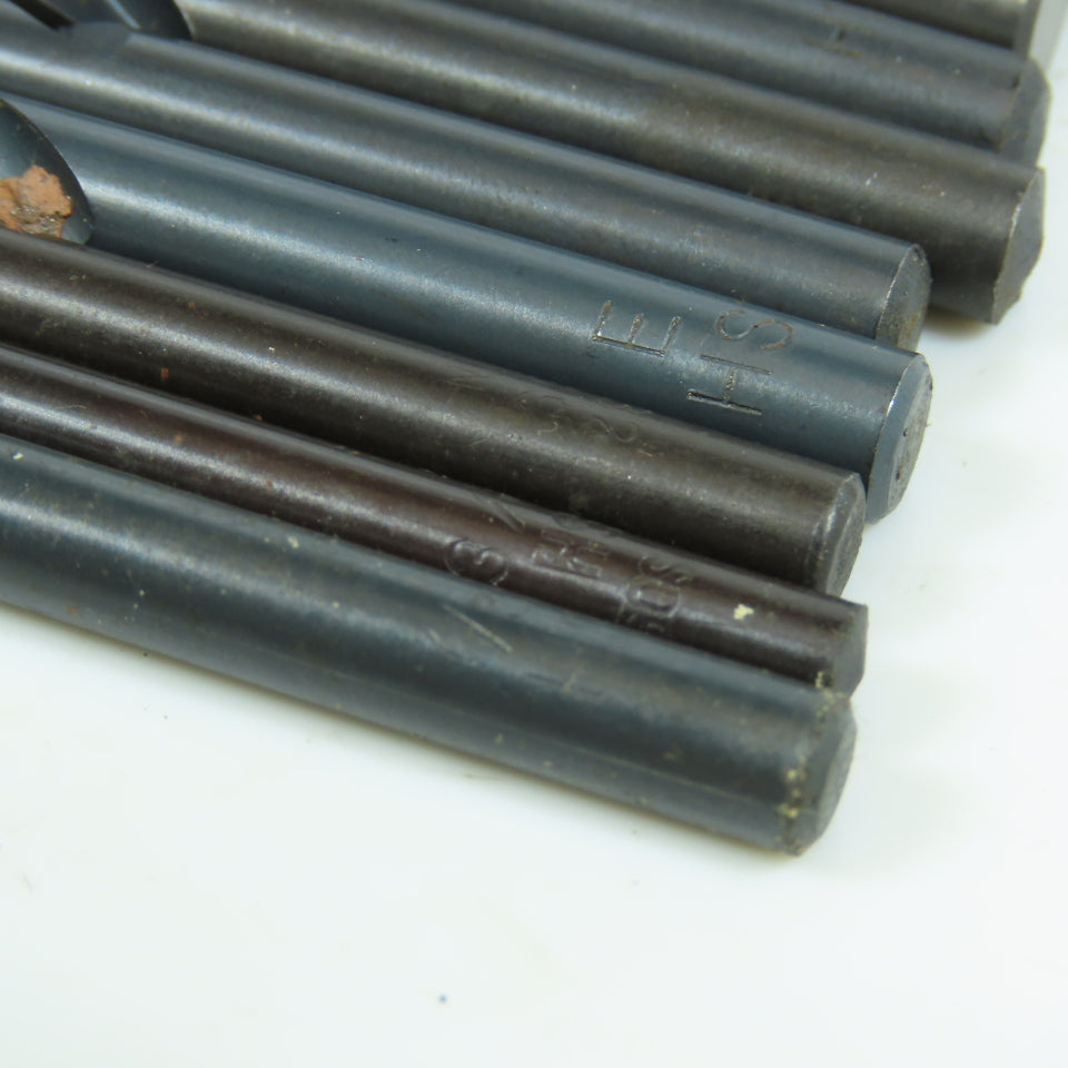 Misc. 3/16", 11/64", 25/64" High Speed Steel Drill Bit Lot of 28