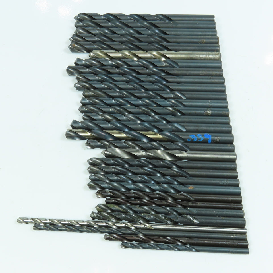 Misc. 3/16", 11/64", 25/64" High Speed Steel Drill Bit Lot of 28