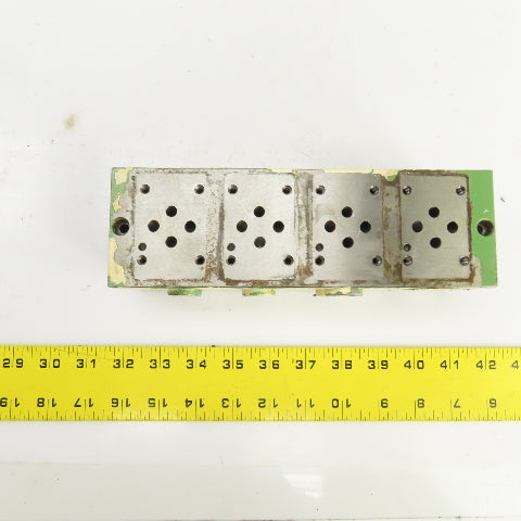 4-Port 4-Spot Hydraulic Steel Manifold Valve Block 1/2" NPT In