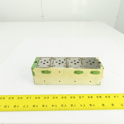 4-Port 4-Spot Hydraulic Steel Manifold Valve Block 1/2" NPT In