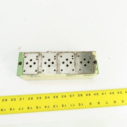 4-Port 4-Spot Hydraulic Steel Manifold Valve Block 1/2" NPT In