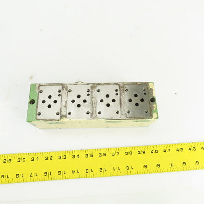 4-Port 4-Spot Hydraulic Steel Manifold Valve Block 1/2" NPT In