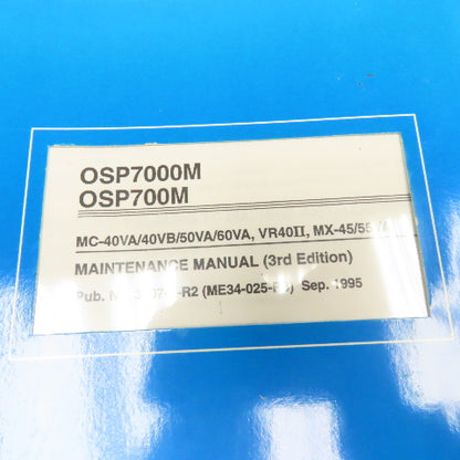 Okuma MX-45VA MX-45VAE OSP700M Maintenance Repair Manual Library Lot Of 9