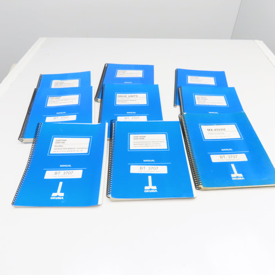 Okuma MX-45VA MX-45VAE OSP700M Maintenance Repair Manual Library Lot Of 9