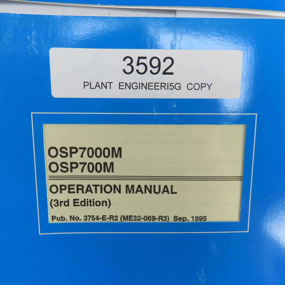 Okuma OSP7000M OSP700M Operation Maintenance Programming & Help Manual Lot Of 5