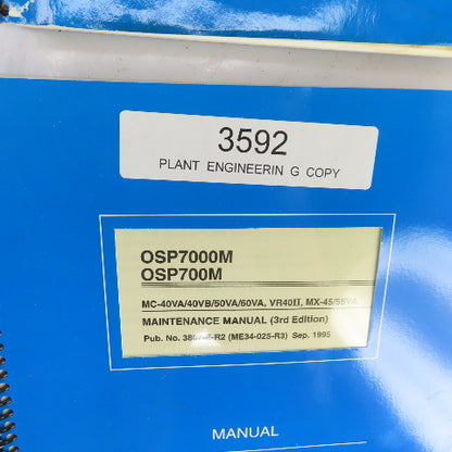 Okuma OSP7000M OSP700M Operation Maintenance Programming & Help Manual Lot Of 5