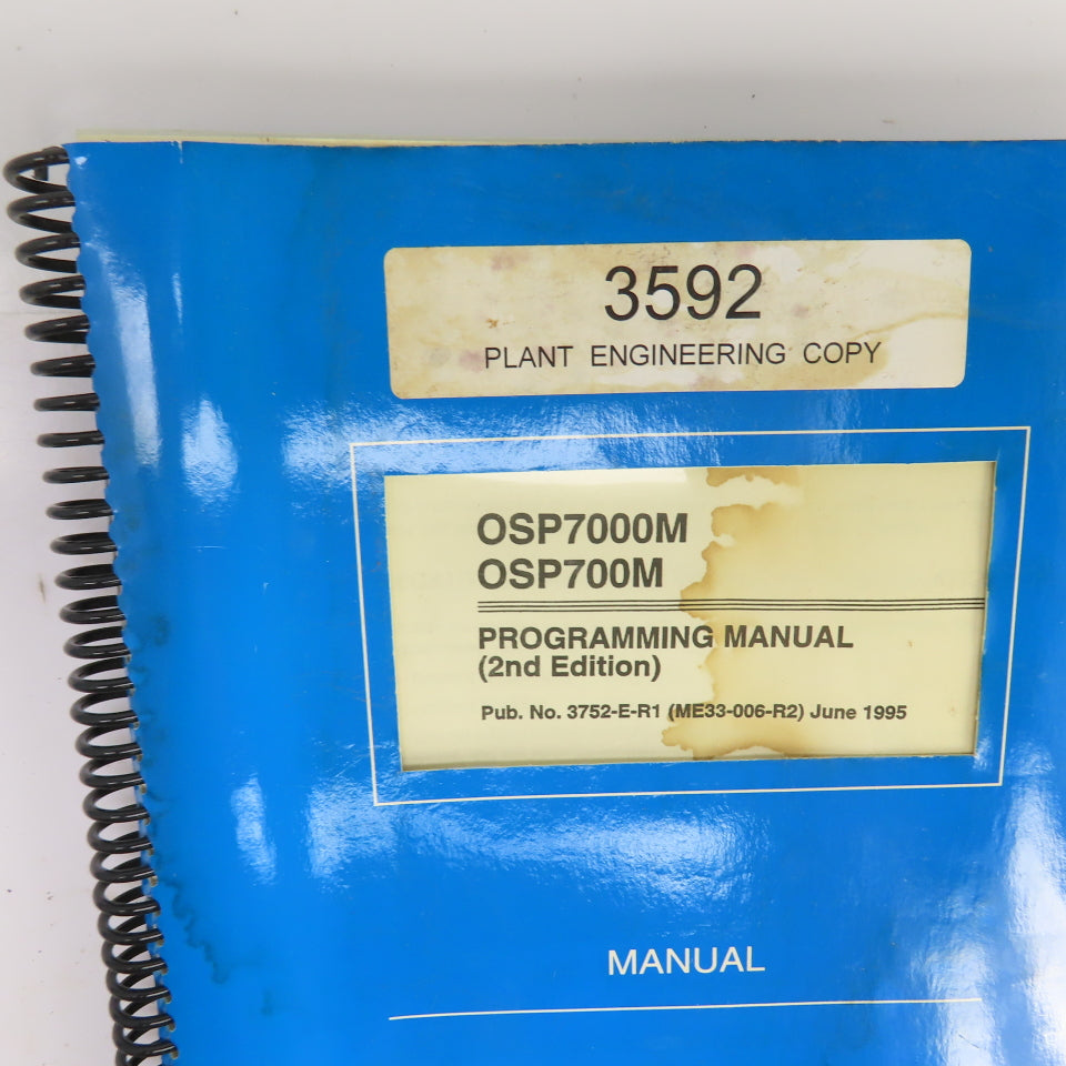 Okuma OSP7000M OSP700M Operation Maintenance Programming & Help Manual Lot Of 5