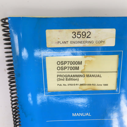 Okuma OSP7000M OSP700M Operation Maintenance Programming & Help Manual Lot Of 5